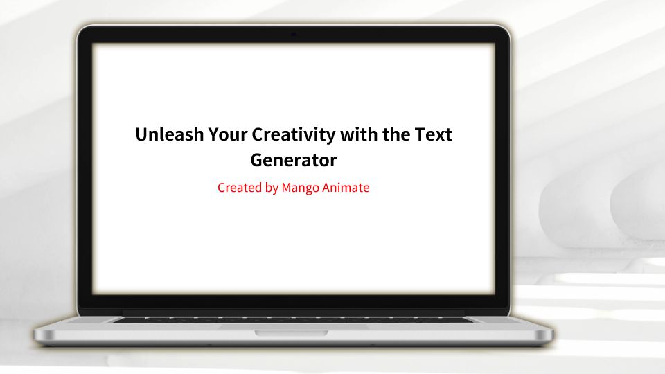 Unleash Your Creativity With The Text Generator Animation Video Created