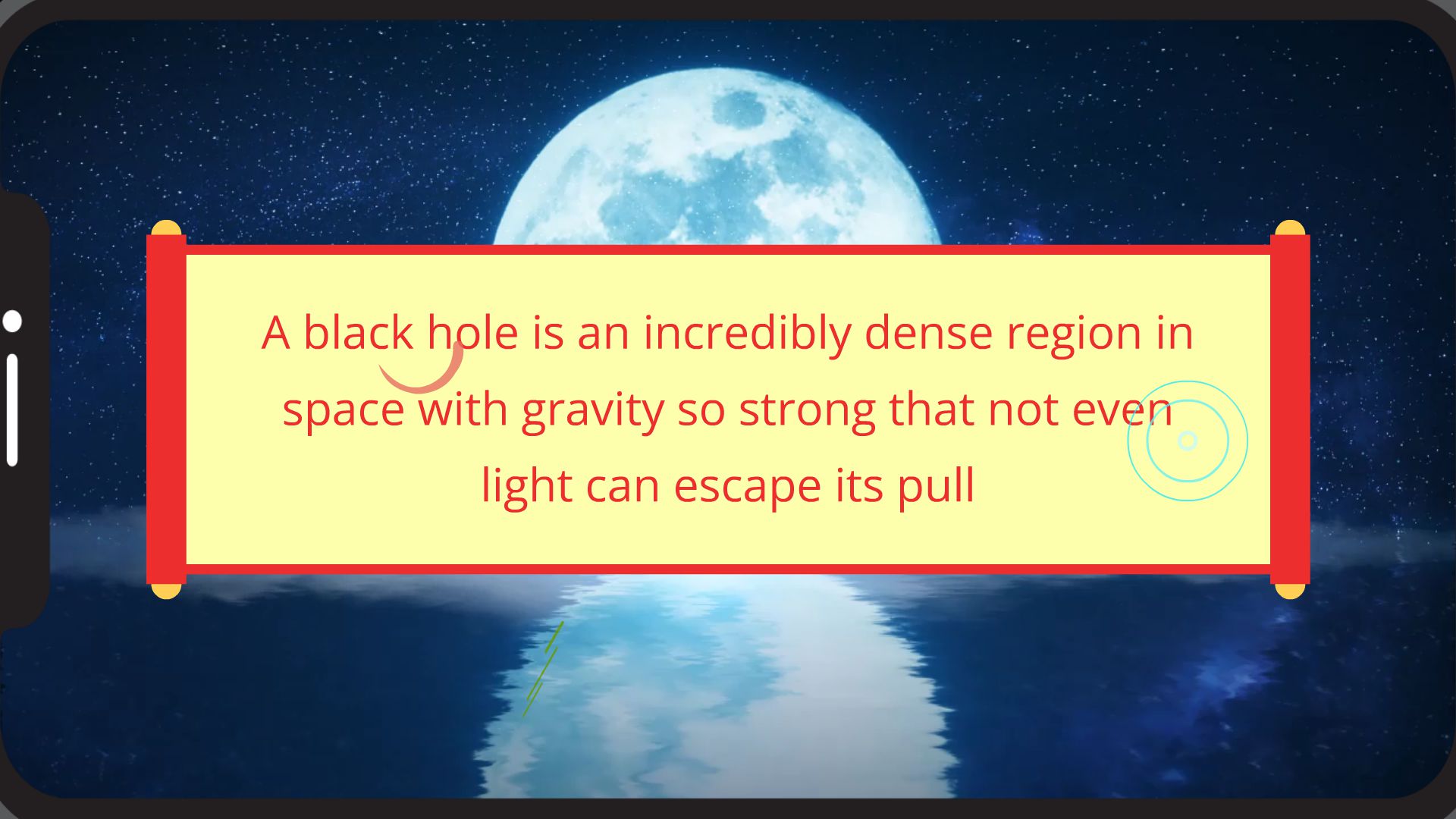 A black hole is an incredibly dense region in space with gravity so