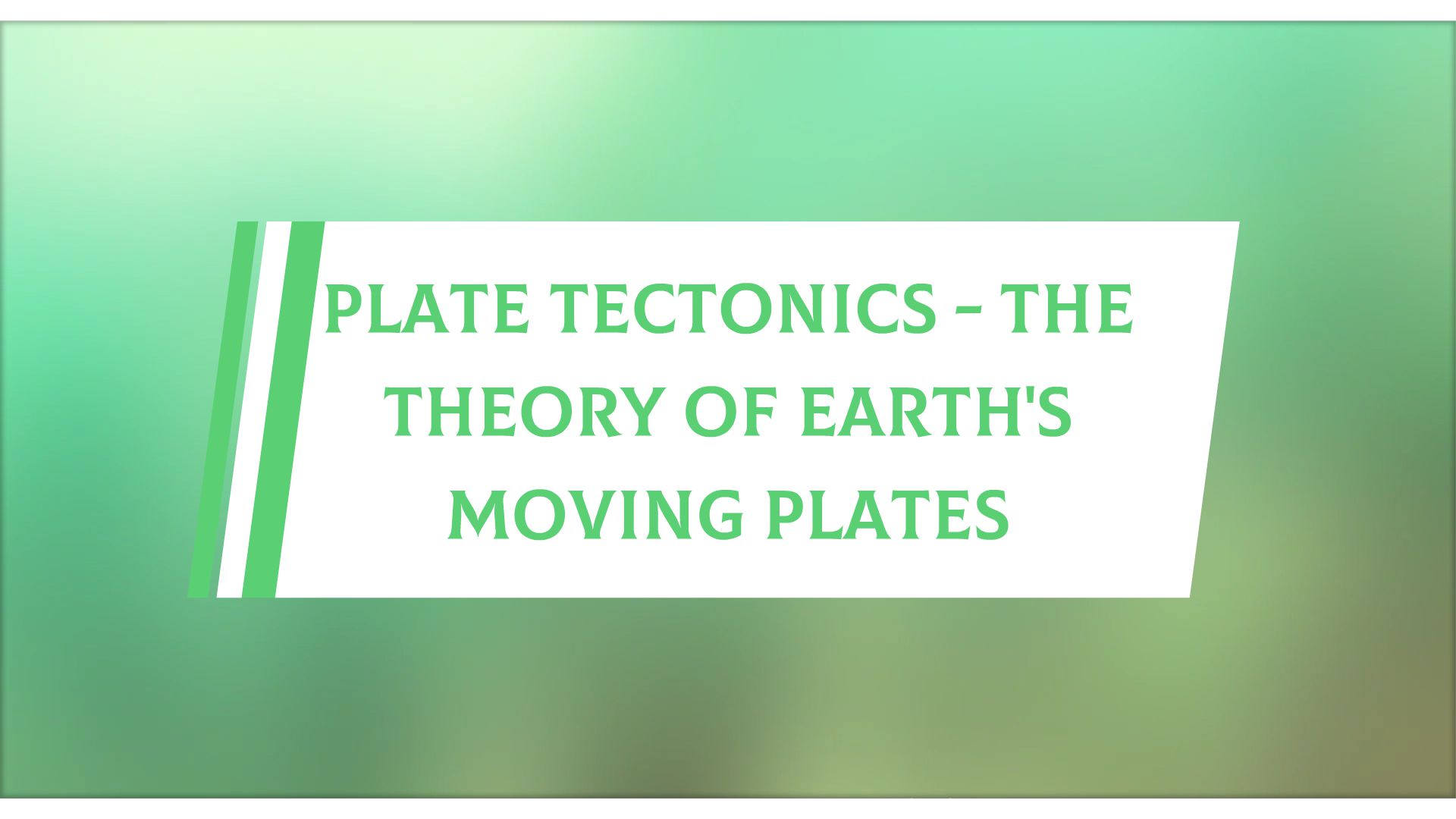 Plate Tectonics - The Theory of Earth's Moving Plates - Animated Video ...