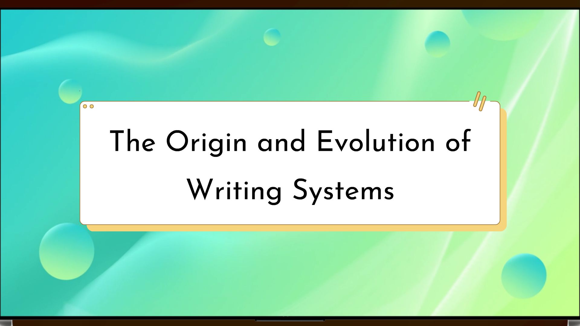 The Origin And Evolution Of Writing Systems - Animated Video By Furry 