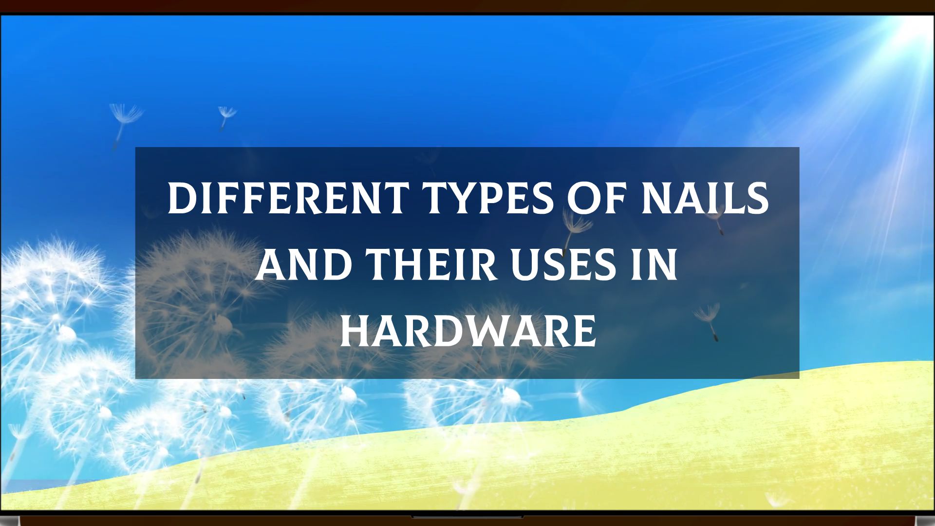 Different Types of Nails and Their Uses in Hardware - Animated Video By ...