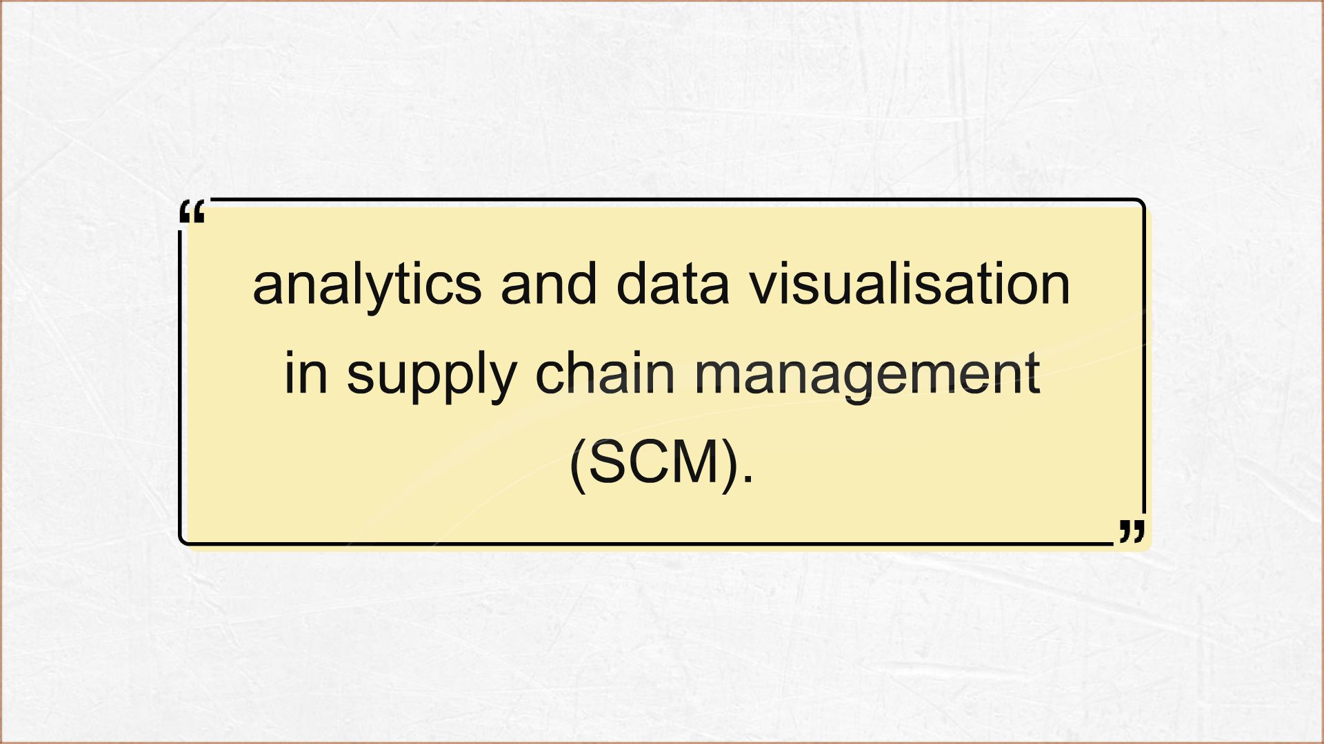 analytics and data visualisation in supply chain management (SCM ...