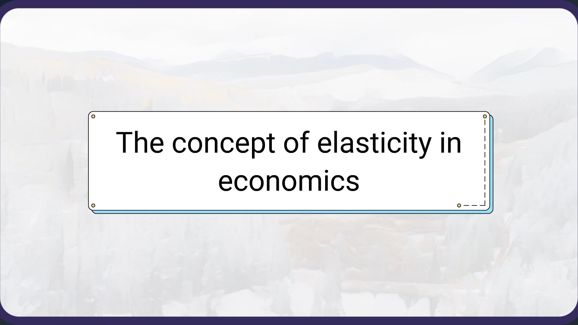 The concept of elasticity in economics. - Animated Video By Toon_Hunter ...