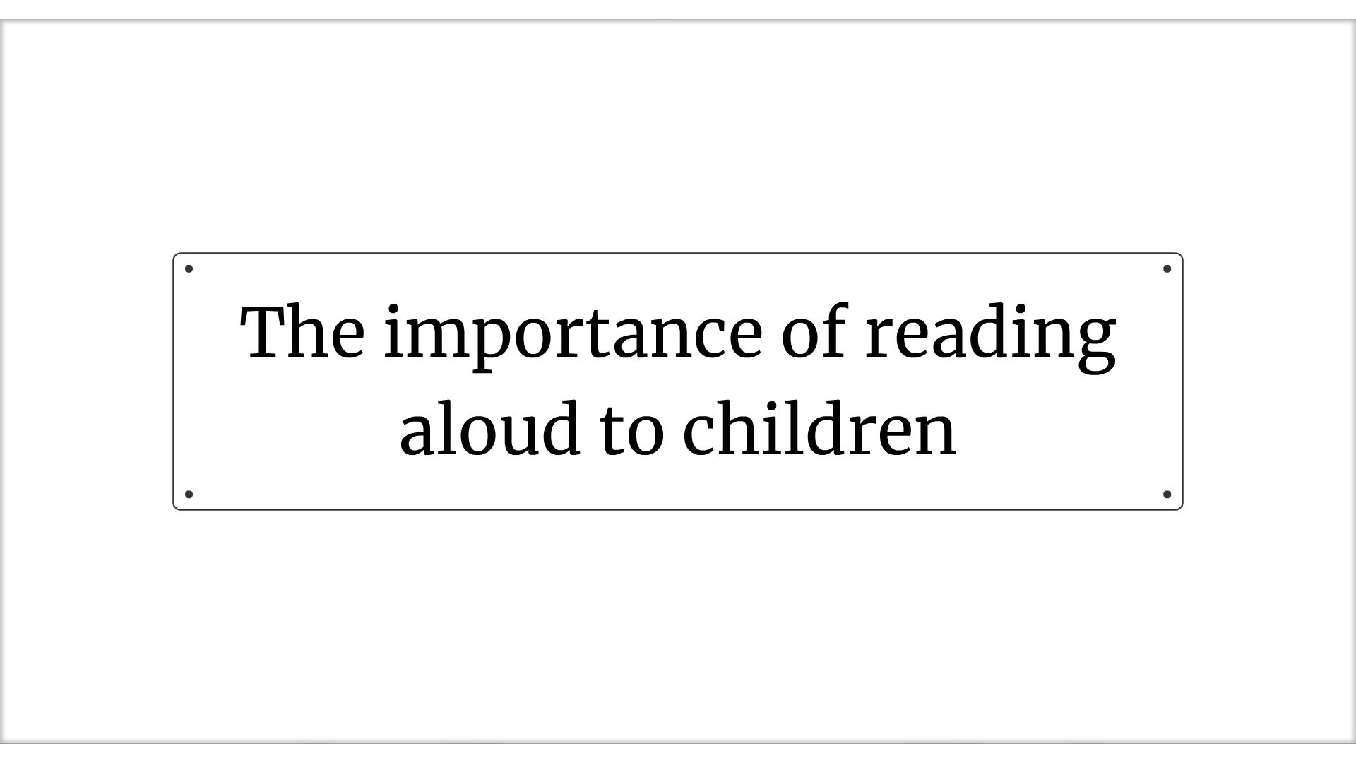 The importance of reading aloud to children. - Animated Video By Anime ...