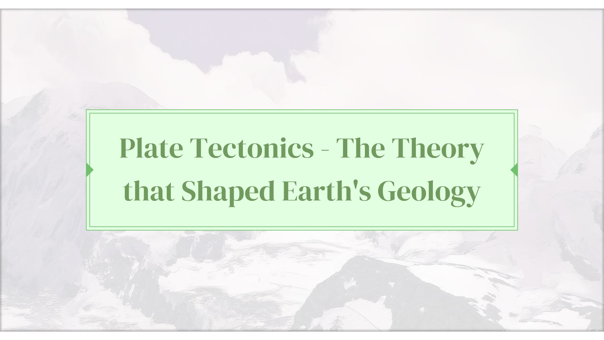 Plate Tectonics - The Theory that Shaped Earth's Geology - Animated ...