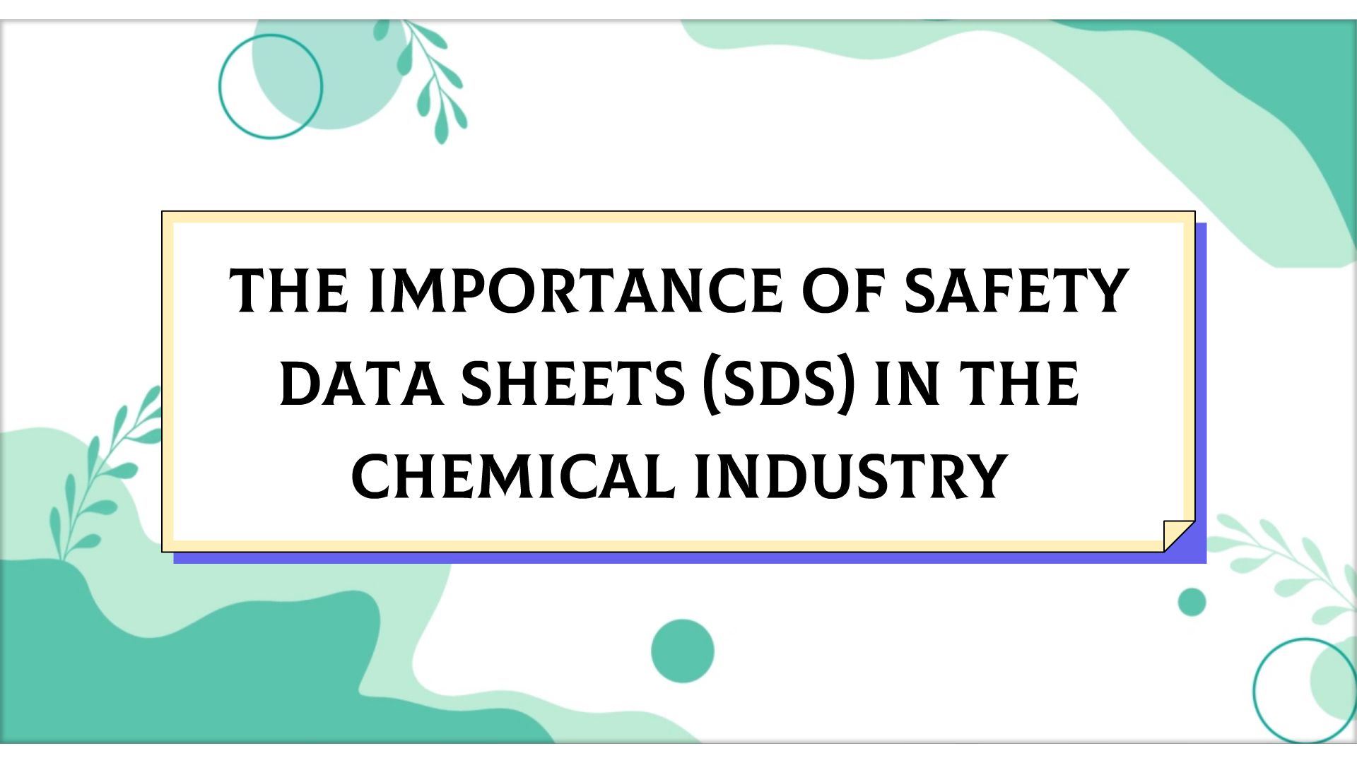 The Importance of Safety Data Sheets (SDS) in the Chemical Industry