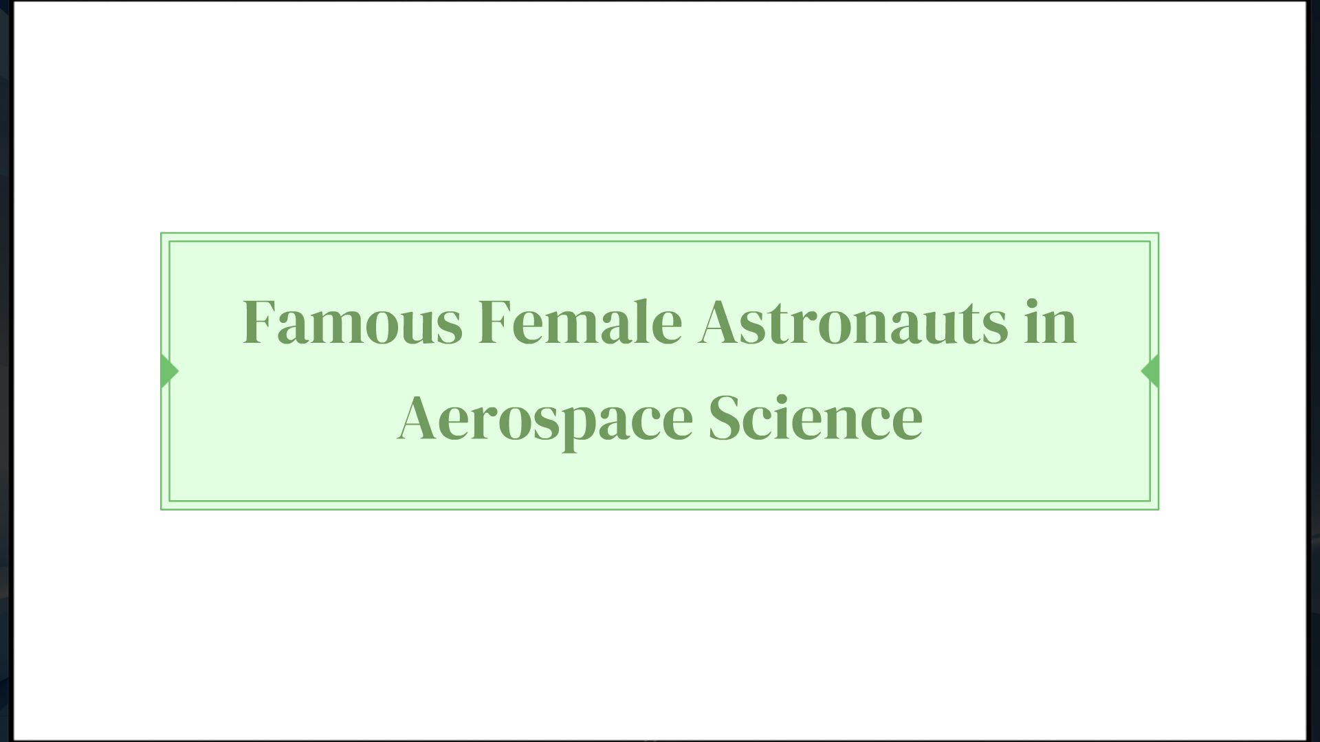 Famous Female Astronauts in Aerospace Science - Animated Video By Toon ...