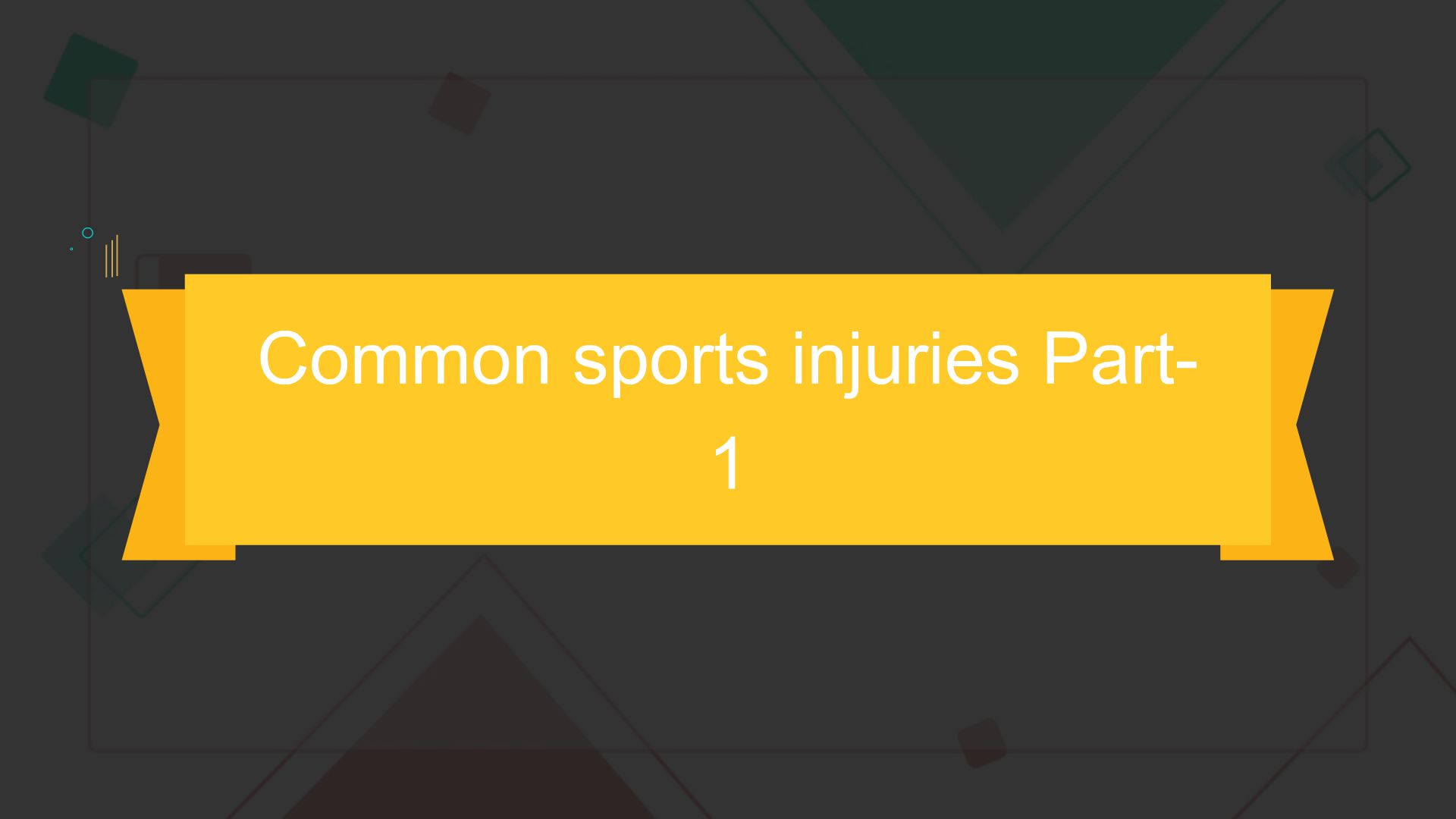 Common sports injuries Part-1. - Animated Video By Kishore S - Mango ...