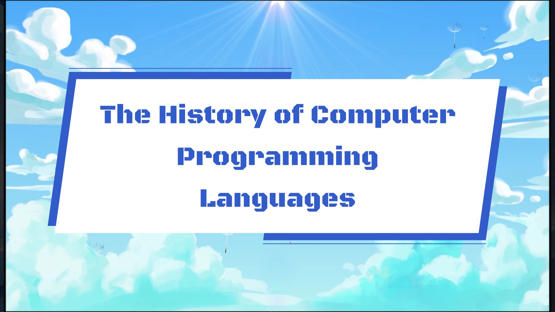 The History of Computer Programming Languages. - Animated Video By ...