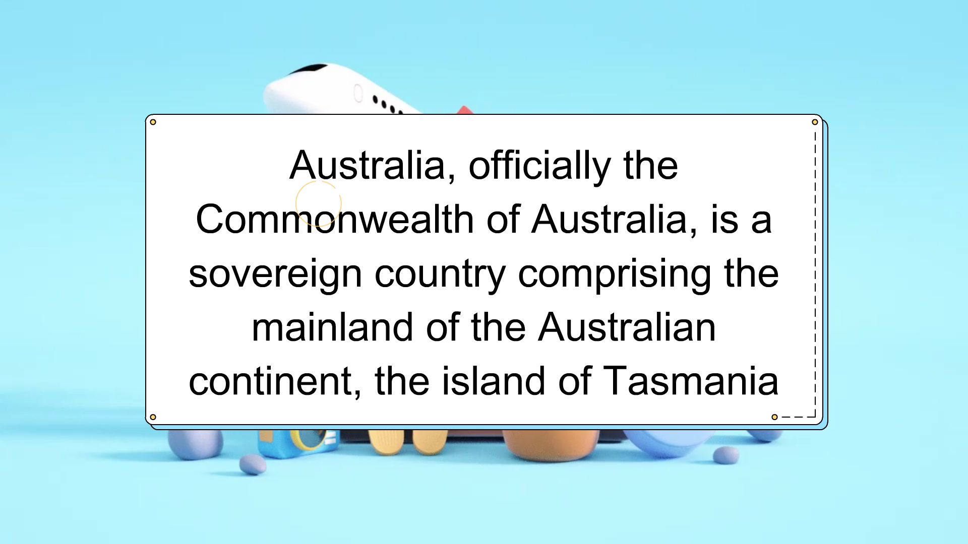 Australia, officially the Commonwealth of Australia, is a sovereign ...