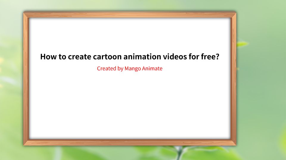 How to create cartoon animation videos for free? animation video ...