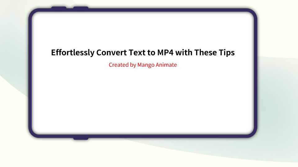Effortlessly Convert Text to MP4 with These Tips animation video ...
