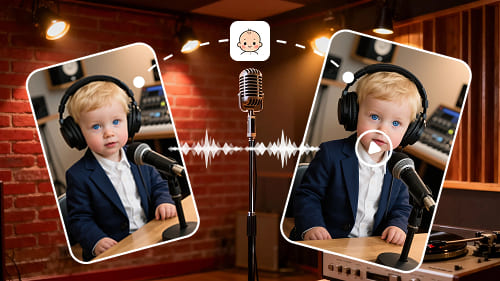 Vytvářejte podcastová videa s umělou inteligencí pro miminka z fotografií