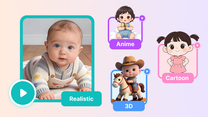 vytvořte stylizovanou animaci dětské řeči pomocí umělé inteligence