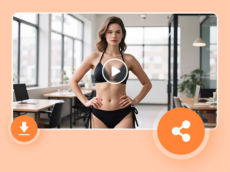 在社交媒體上分享你的AI比基尼視頻