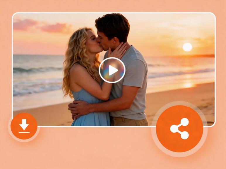 share your AI-generated french kiss videos online