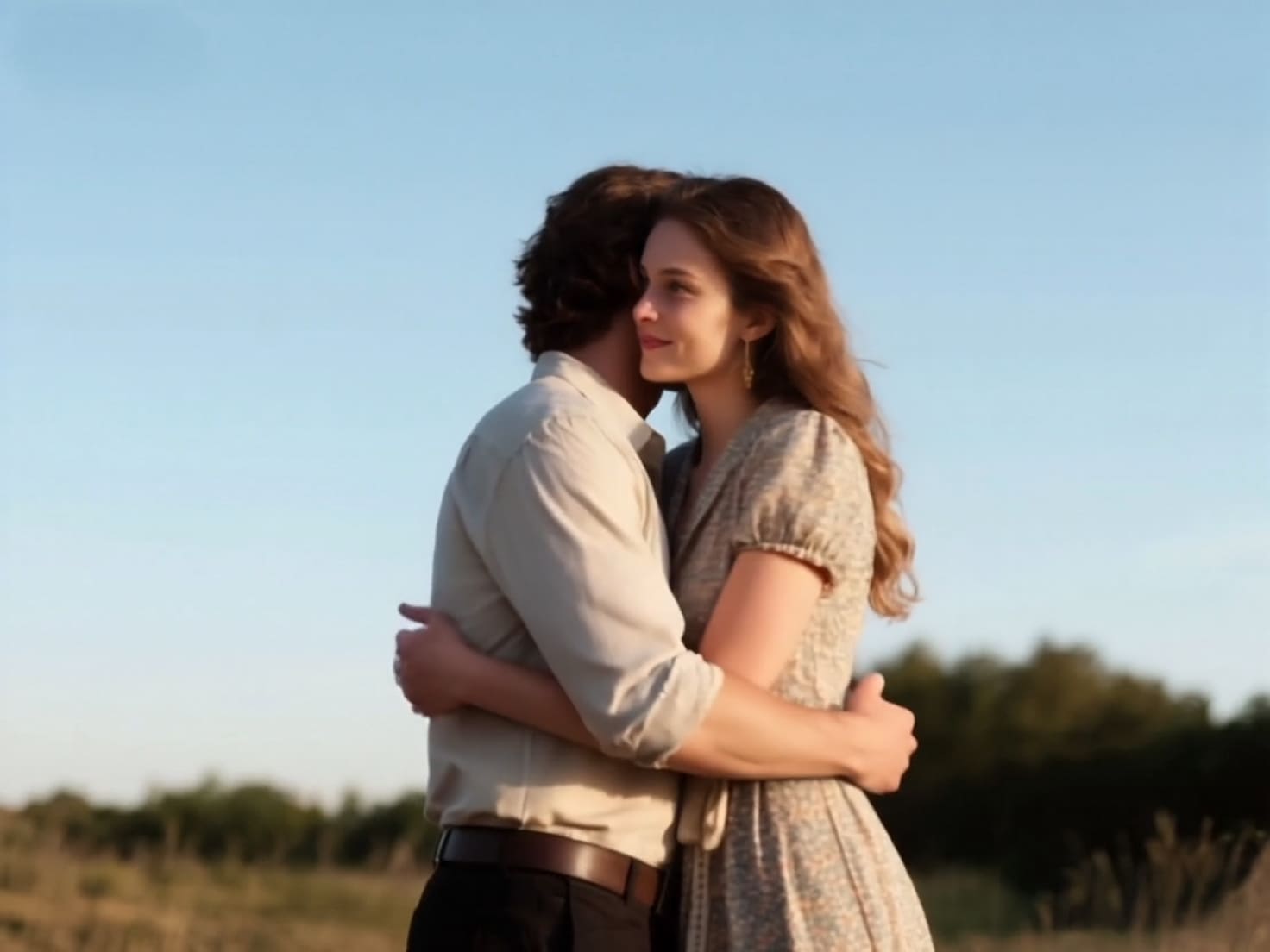 दो पात्रों के बीच एक यथार्थवादी आलिंगन एनीमेशन बनाएँ