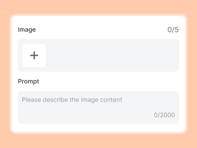 upload your photo or enter text to create AI images