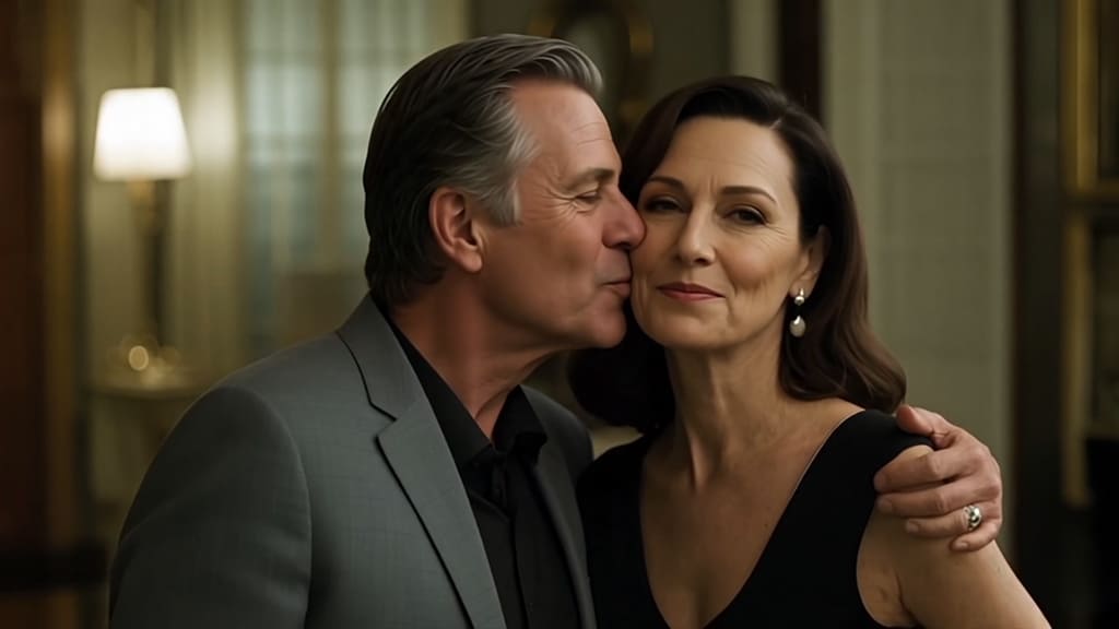 generează un sărut dulce pe obraz între două persoane