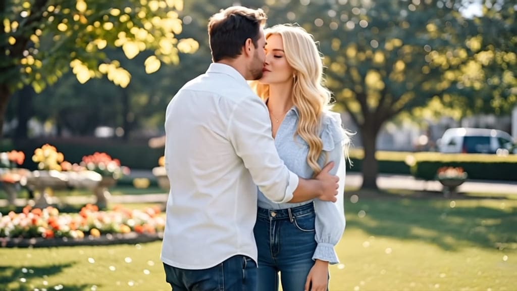 generează un sărut virtual între un partener bazat pe inteligență artificială și fotografia încărcată