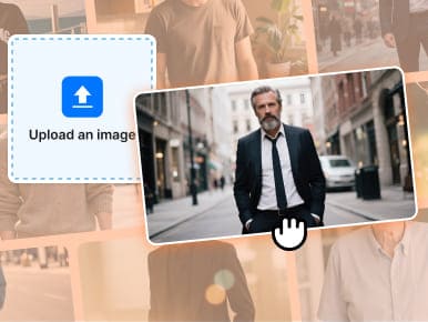 Nahrajte fotku muže pro vytvoření svalů s využitím umělé inteligence