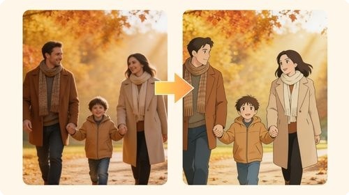 transform landscape into Studio Ghibli film scene