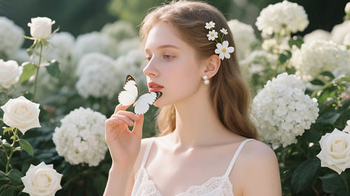 enhance your image with an elegant floral innocence aesthetic