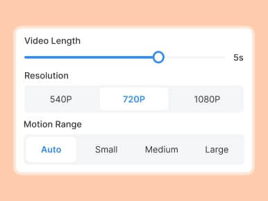 wybierz ustawienia wideo przed wygenerowaniem wideo AI
