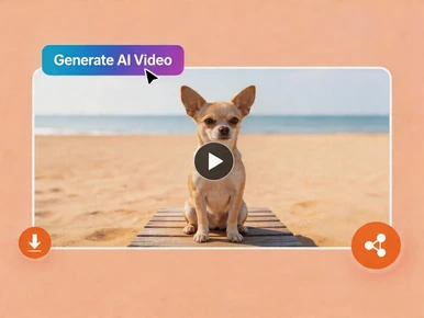 Generate a talking Chihuahua video and download or share it