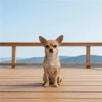 Capture Chihuahua sample on a mountain lookout deck