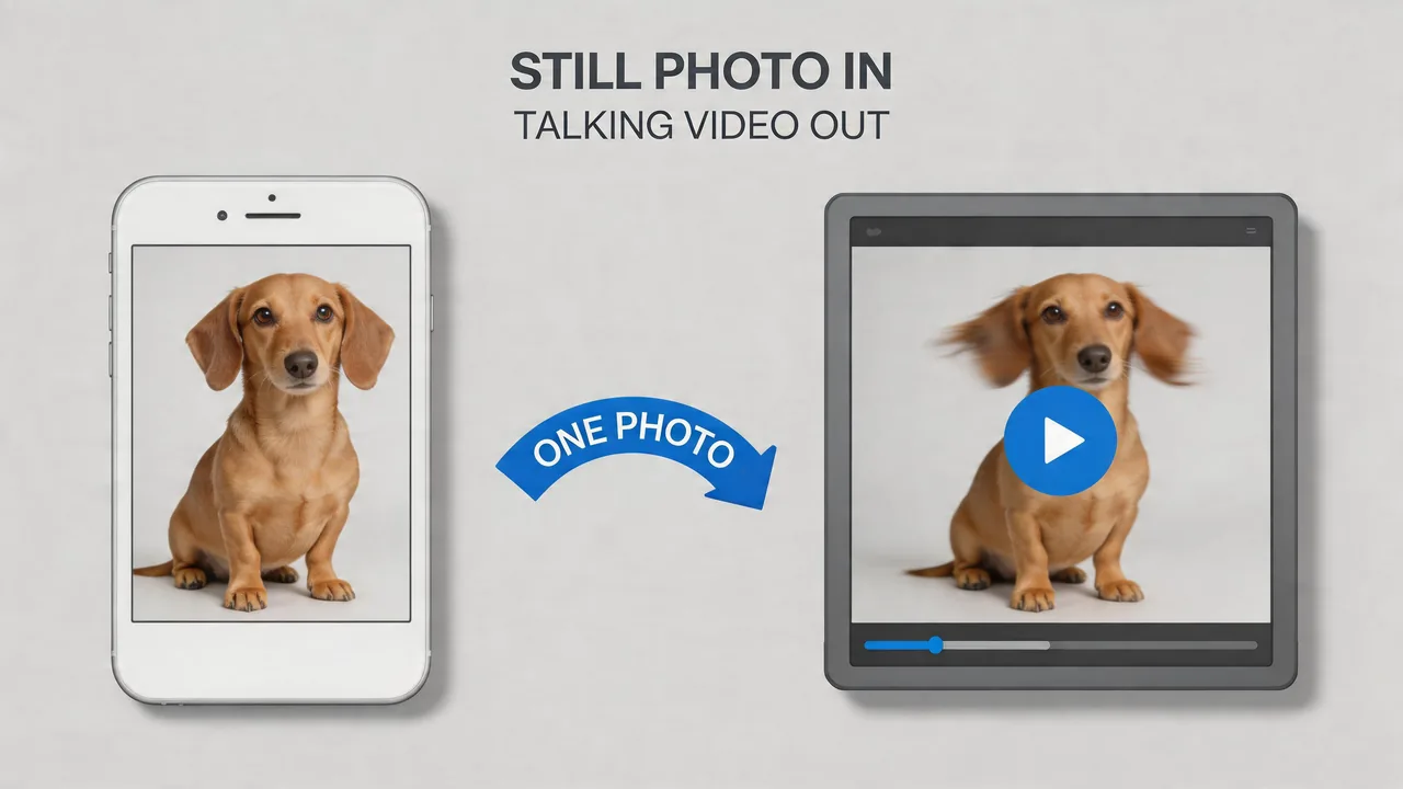 Turn one Dachshund still into a full talking scene