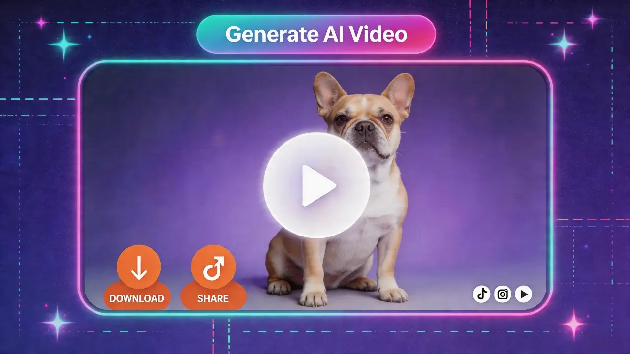 Download and share your finished talking dog video.