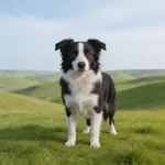 Talking Border Collie in a front-facing portrait for AI lip sync