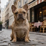 Talking French Bulldog centered portrait for talking dog video