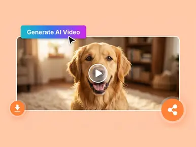 Generate a talking Golden Retriever video with Mango AI and download or share it.