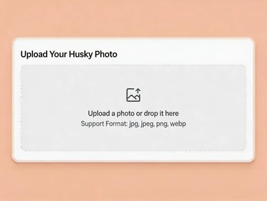 Start from a husky head shot in the uploader