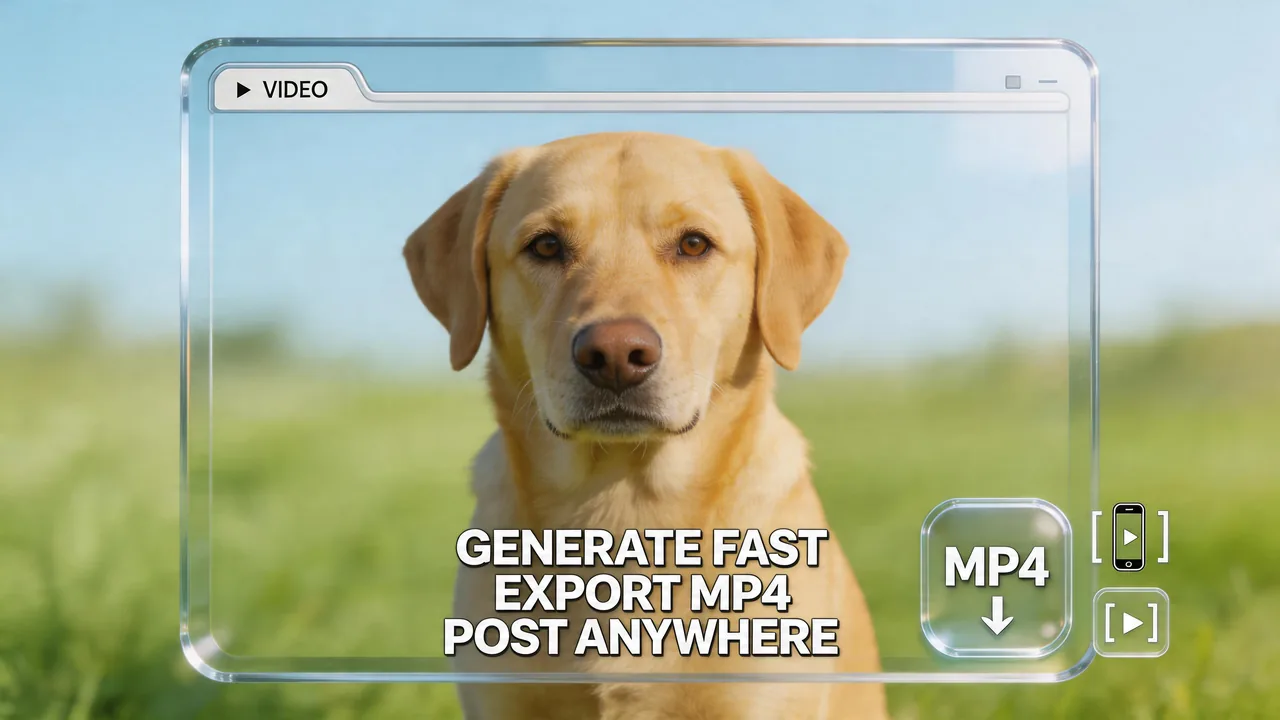 Download and share a talking Labrador Retriever video as MP4 for social media