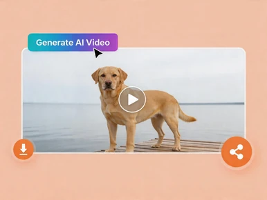 Generate a talking Labrador Retriever video and download or share it